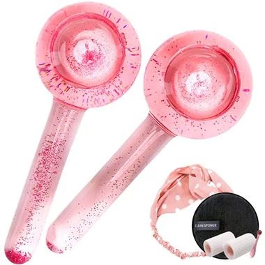 2PCS andlitsglerkúlur sett fyrir andlitsmeðferð