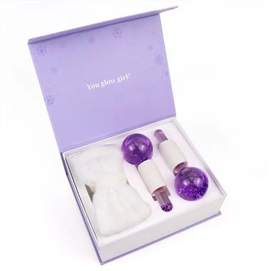 Purple Ice Globes andlit nudd með hárband