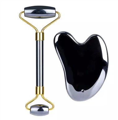 Terahertz andlitsrúlla og Gua Sha sett