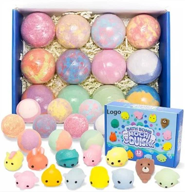 Ó óvart baðsprengjur með leikföng inni fyrir börn